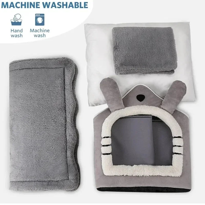 Cosy Indoor Dog House Tent with Washable Cushion