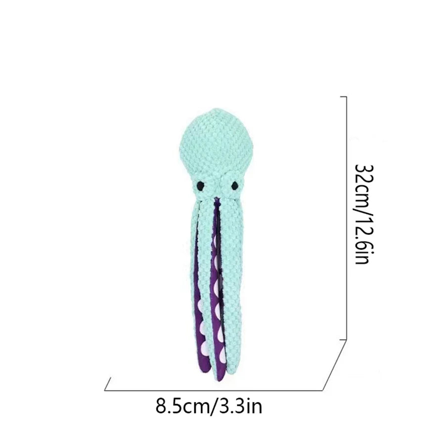 Soft Plush Squeaky Octopus