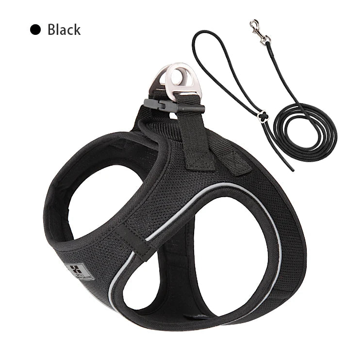 Adjustable Reflective Dog Harness & Lead Set