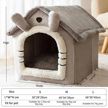 Cosy Indoor Dog House Tent with Washable Cushion