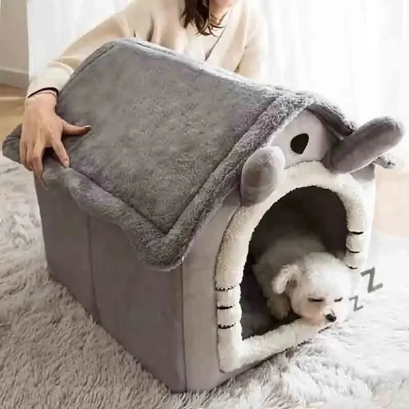 Cosy Indoor Dog House Tent with Washable Cushion