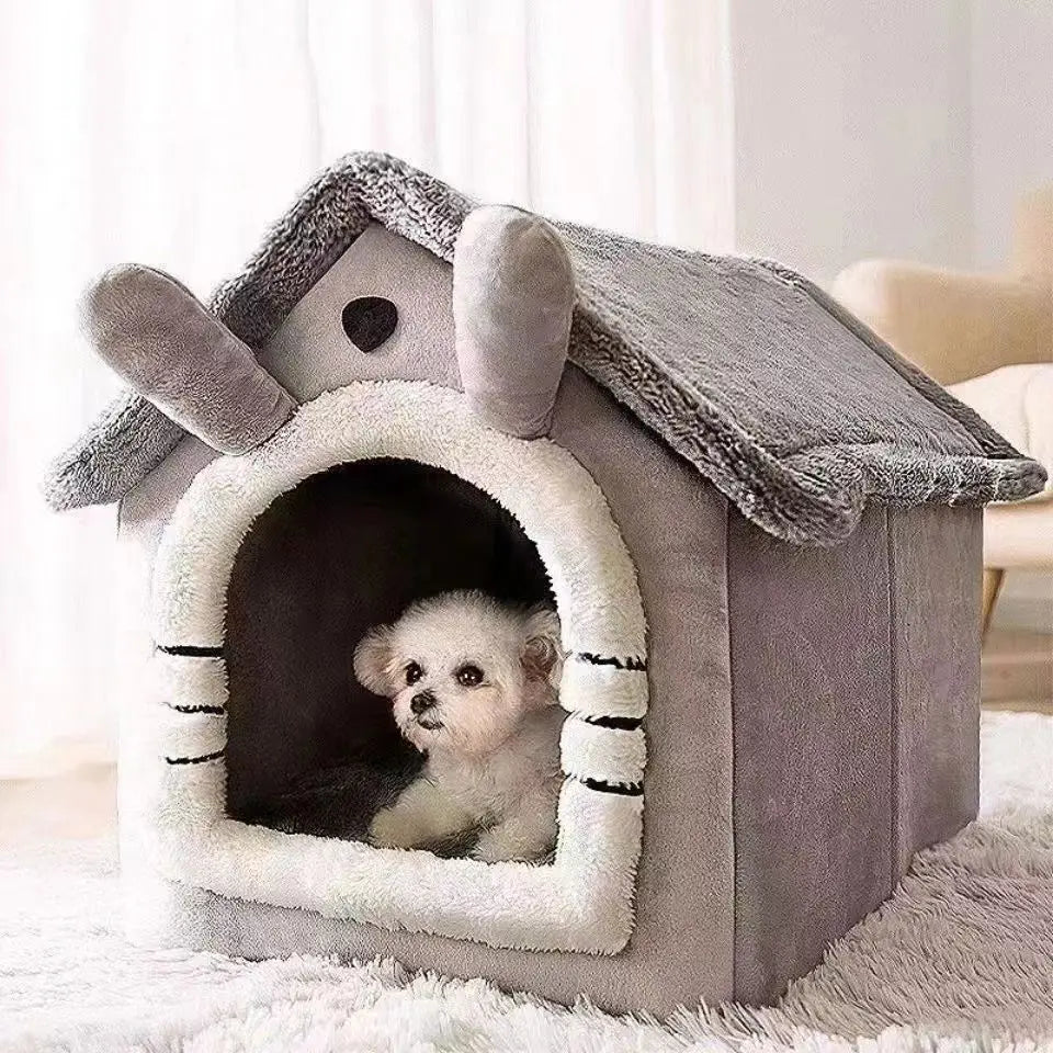 Cosy Indoor Dog House Tent with Washable Cushion