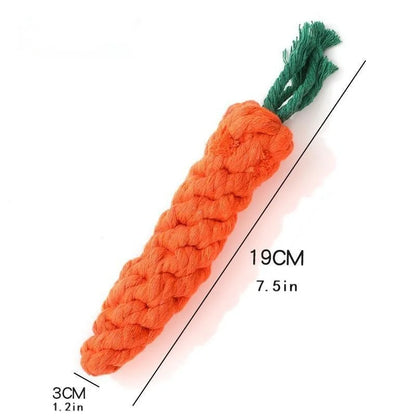 Handmade Cotton Rope Carrot Toy