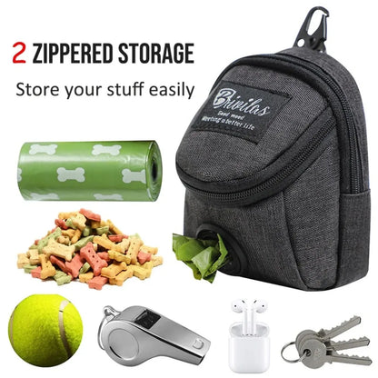 Dog Treat Pouch with Poo Bag Dispenser