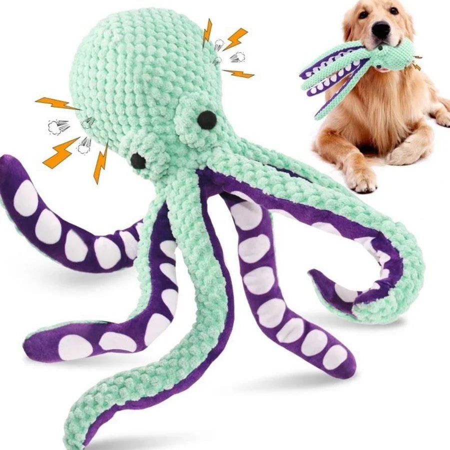 Soft Plush Squeaky Octopus