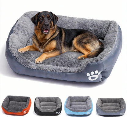 Soft Square Dog Sofa Bed — Warm & Washable