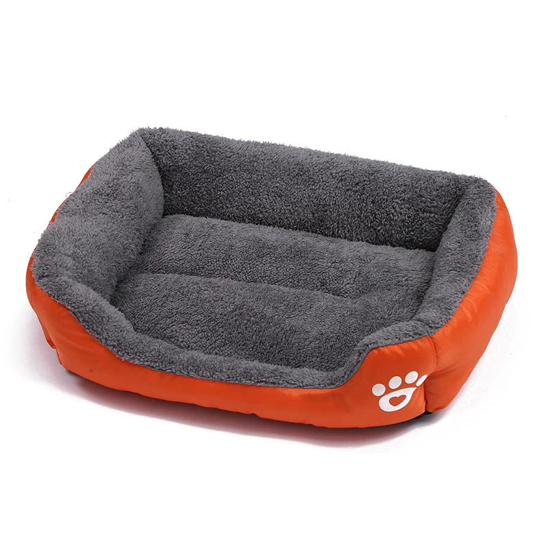 Soft Square Dog Sofa Bed — Warm & Washable