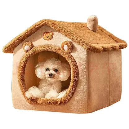 Cosy Indoor Dog House Tent with Washable Cushion