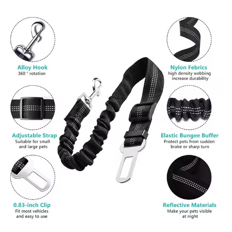 Elastic Dog Car Safety Belt