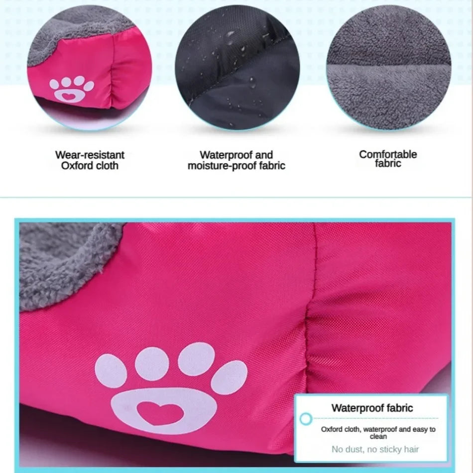 Soft Square Dog Sofa Bed — Warm & Washable
